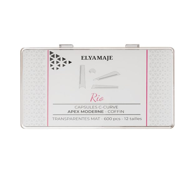 Demi Capsules Rio - Coffin Transparentes Mat - ELYAMAJE